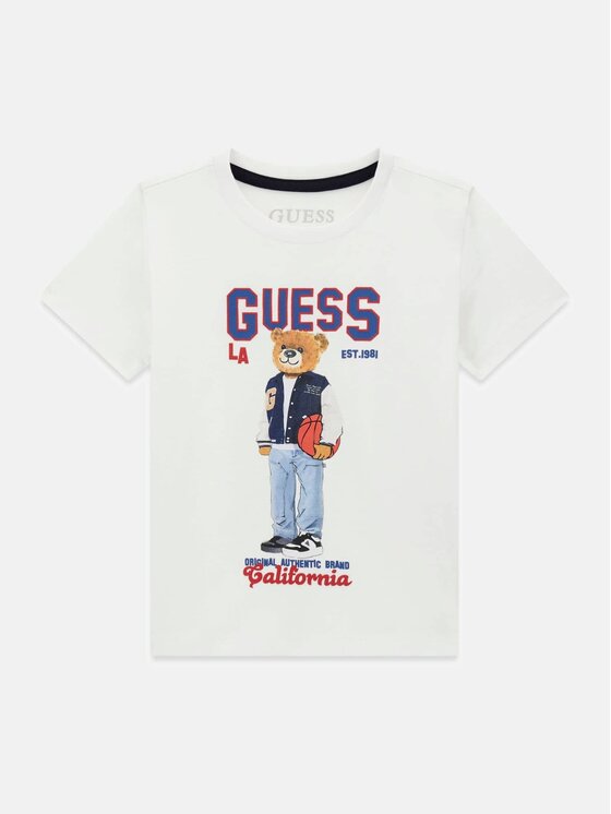 Guess Kids Guess Kids T-Shirt 183054 Biały Classic Fit