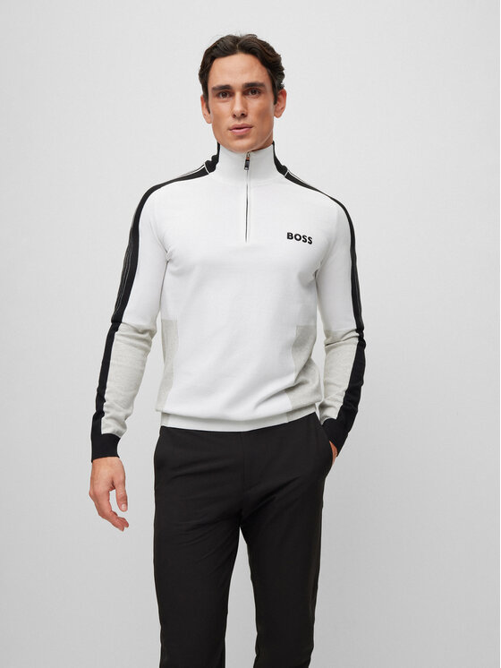 Boss Pullover 50493769 Weiß Regular Fit | Modivo.de