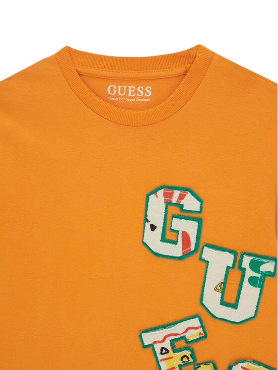 Guess Guess T-Shirt L6GI02 K8HM4 Pomarańczowy Relaxed Fit
