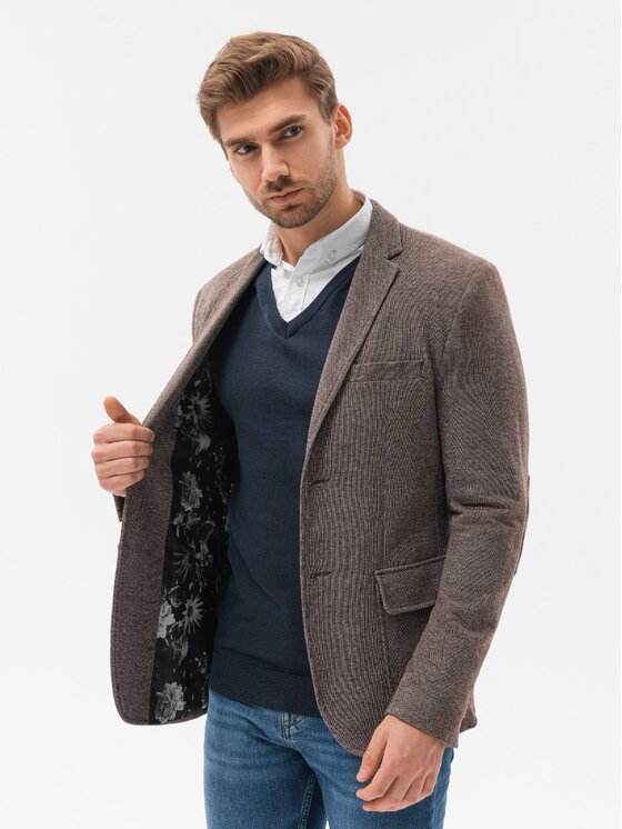 Ombre Ombre Sako M162 Hnědá Regular Fit