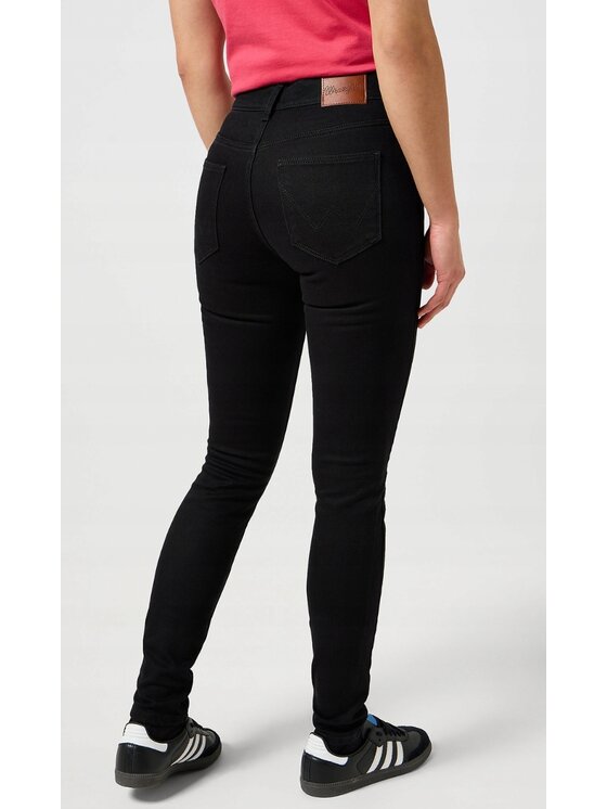 Wrangler Wrangler Jeansy High Skinny 630 Czarny Skinny Fit