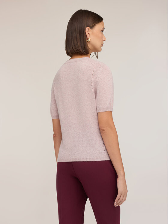 Motivi Motivi T-Shirt M392W004102N006 Różowy Regular Fit