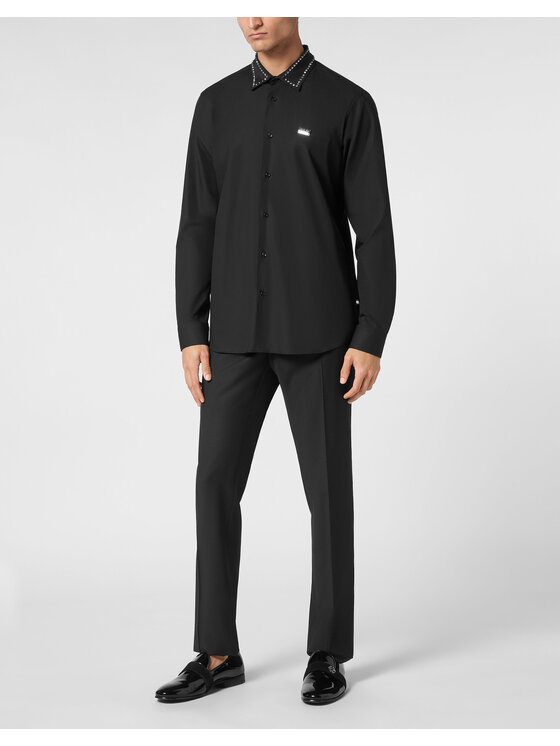 PHILIPP PLEIN PHILIPP PLEIN Košeľa 11475 Čierna Fitted Fit