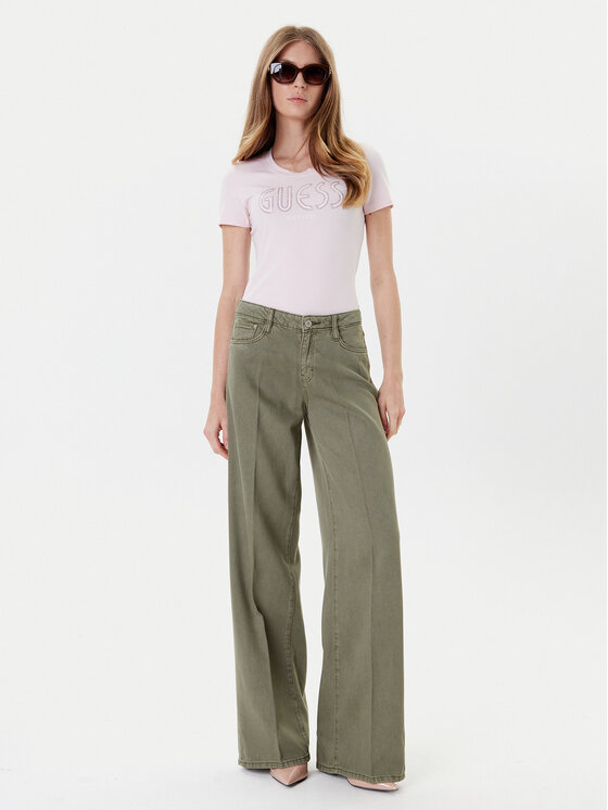 Guess Guess Дънки W5RA96 WFD53 Зелен Palazzo Fit