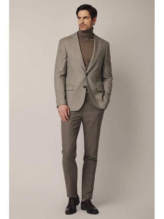 Lancerto Lancerto Marynarka Maratea MA073225000012 Beżowy Slim Fit