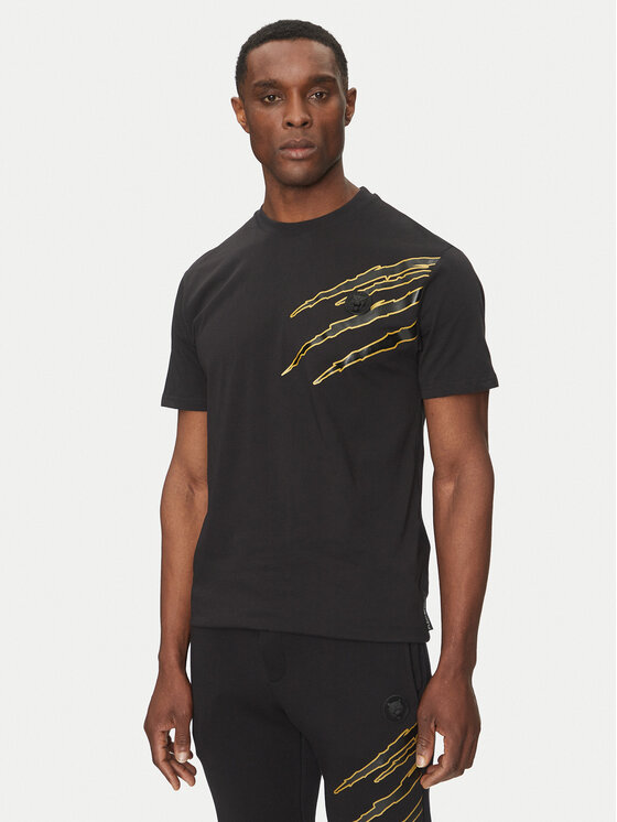 Męski T-Shirt Plein Sport, Rozmiar M, Czarny, SAEC MTK8019 STE001N