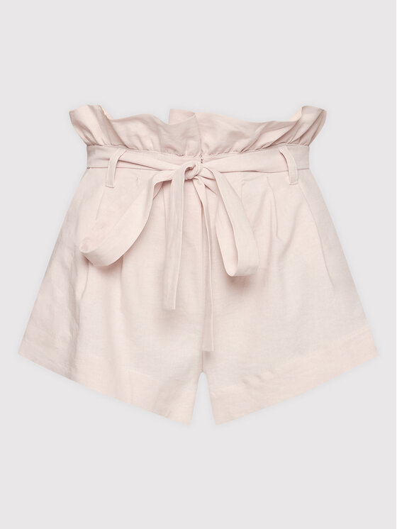 Drivemebikini Drivemebikini Kratke hlače iz tkanine Paperbag 2022-DRV-084_BL Roza Regular Fit