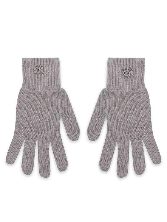 Mănuși de Damă Calvin Klein Re-Lock Knit Gloves K60K611164 Gri