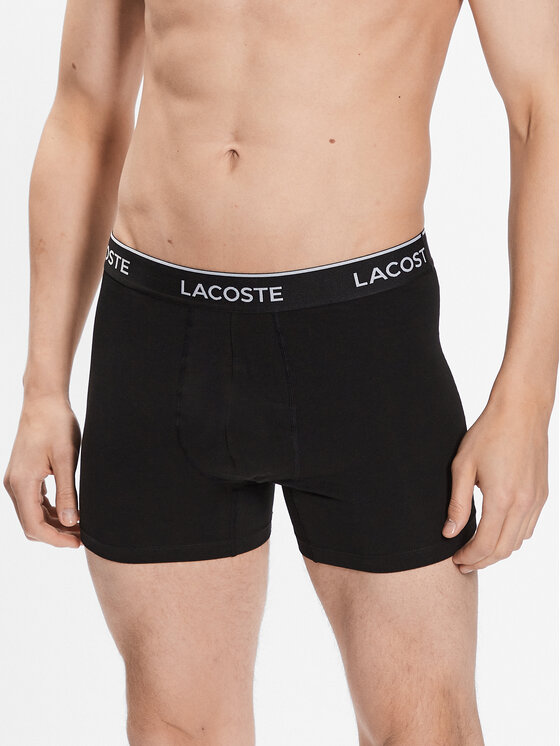 Lacoste Lacoste Sada 3 kusů boxerek 6H3420 Černá Regular Fit