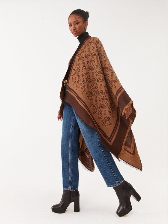 PINKO Pinko Poncho Megabit 101871 A15W Marrone Regular Fit