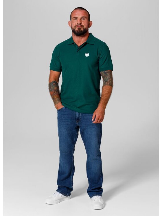 PITBULL PITBULL Polo Koszulka Zielony Regular Fit