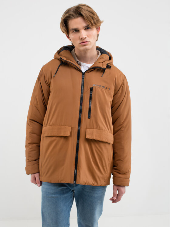 BIG STAR BIG STAR Kurtka zimowa GURKAN Brązowy Basic Fit