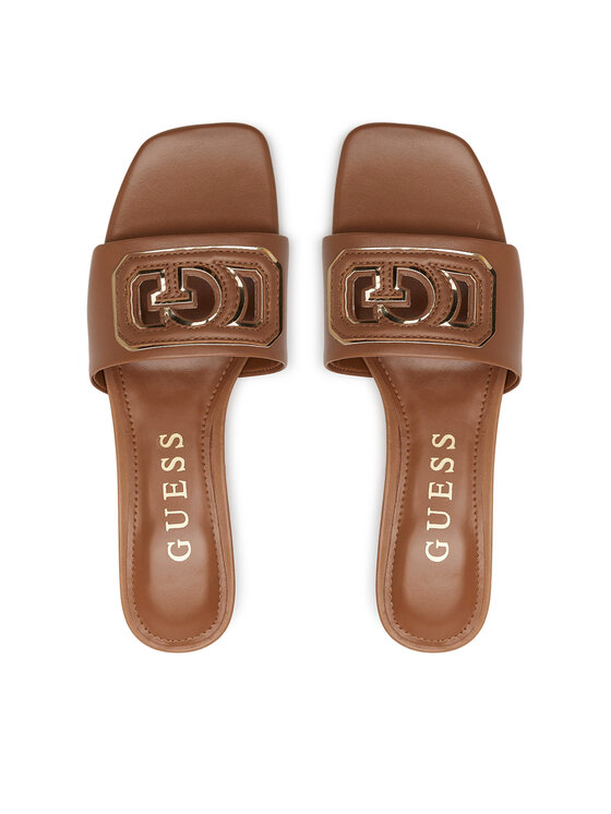 Guess Guess Παντόφλες FLJGAS LEA03 Καφέ