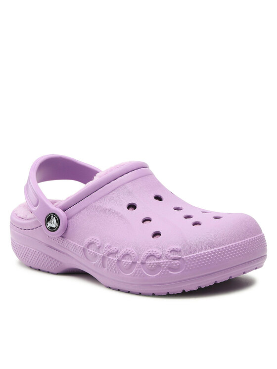 Crocs Crocs Šľapky 9 Baby Lined Clog 205969-5Q5 Fialová