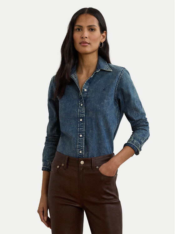 LAUREN RALPH LAUREN Koszula jeansowa 200971084001 Niebieski Classic Fit