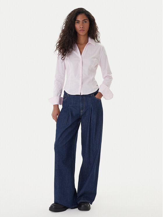 Tommy Jeans Tommy Jeans Košulja Baby DW0DW22604 Ružičasta Slim Fit