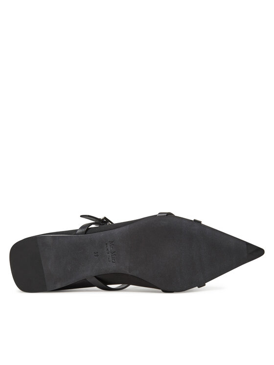 Max Mara Max Mara Halbschuhe Satinflat 2514521272600 Schwarz
