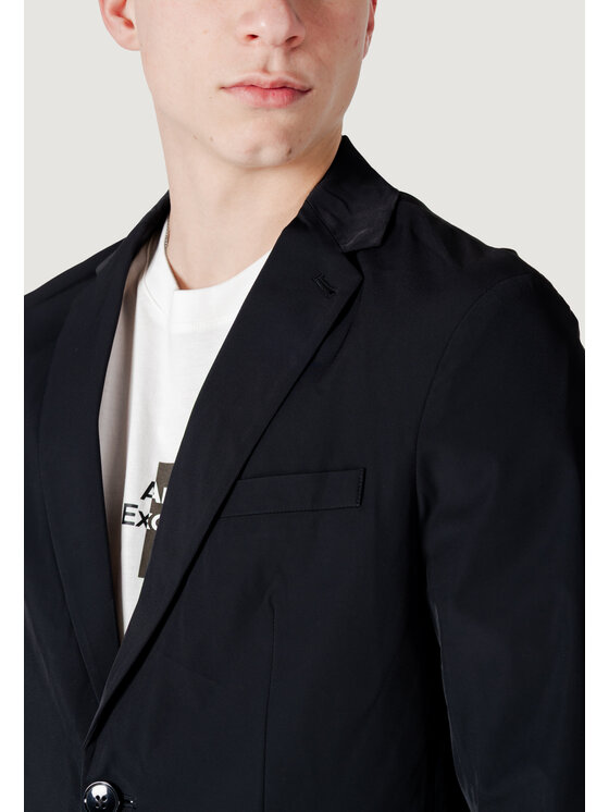 Armani Exchange Armani Exchange Giacca da abito TINTA UNITA Nero To Fit