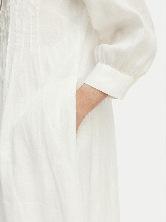 Luisa Spagnoli Luisa Spagnoli Vestito chemisier Parisi 543104 Bianco Regular Fit