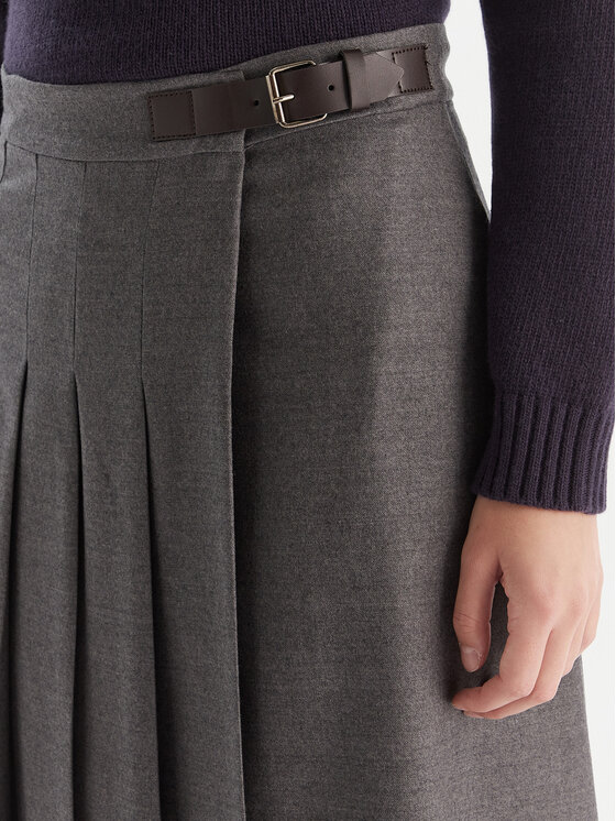 Weekend Max Mara Weekend Max Mara Trapézová sukně Fastoso 2525106062 Šedá Regular Fit