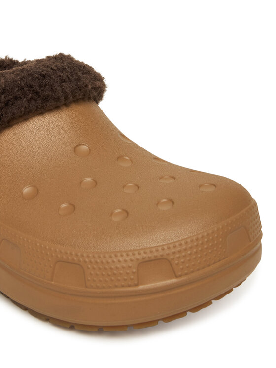 Crocs Crocs Παντόφλες Classic Lined Shorty 211380 Καφέ