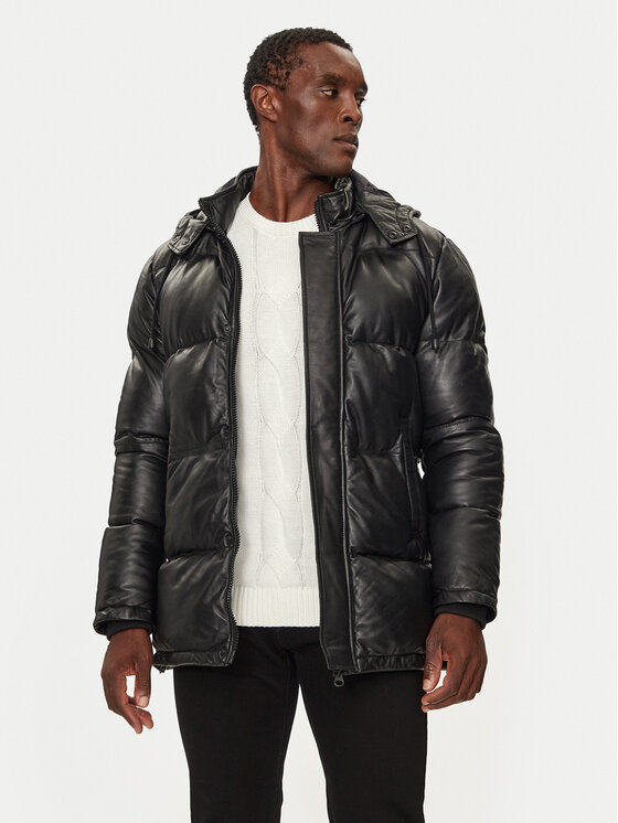 Serge Pariente Serge Pariente Lederjacke Virtuose Schwarz Regular Fit