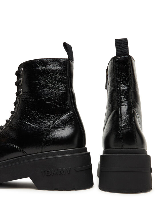 Tommy Jeans Tommy Jeans Kotníková obuv Tjw Chunky Shiny EN0EN02848 Černá