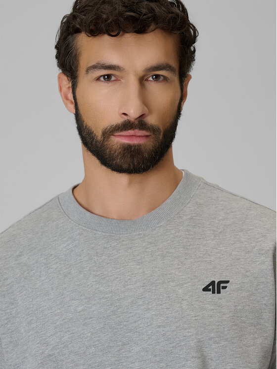 4F 4F Bluza NOS Szary jasny Regular Fit