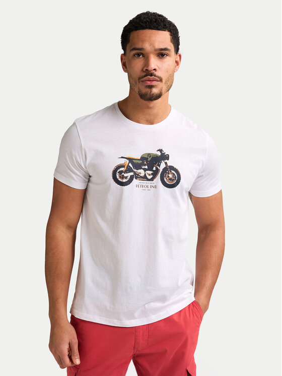 Petrol Industries Petrol Industries T-Shirt M-1050-TSR671 Bílá Regular Fit