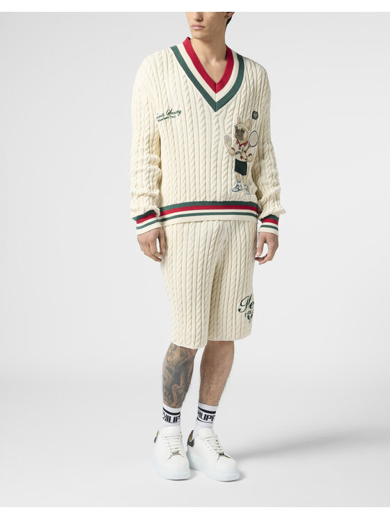 PHILIPP PLEIN PHILIPP PLEIN Szorty materiałowe 30484 Biały Regular Fit
