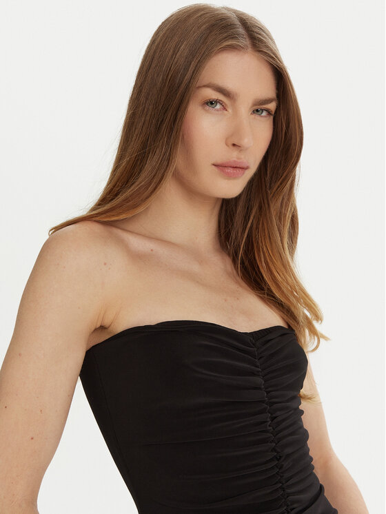 NORMA KAMALI NORMA KAMALI Koktejlové šaty KK1243PLD89001 Černá Slim Fit