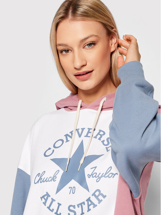 Converse Converse Суитшърт Color-Blocked 10022963-A01 Цветен Oversize