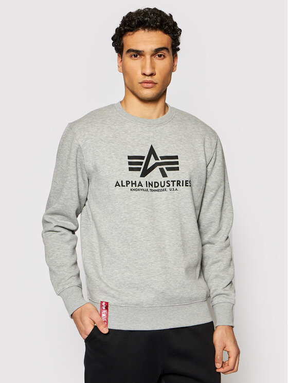 Alpha Industries Jopa Basic Sweater 178302 Siva Regular Fit