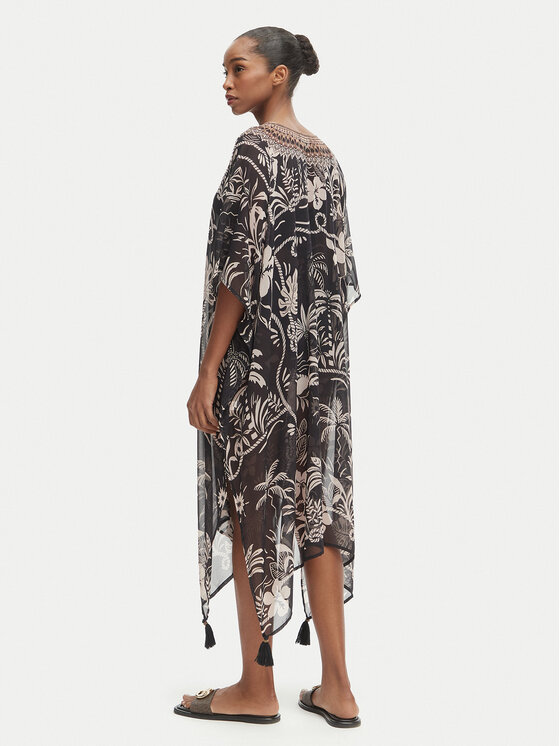 Iconique Iconique Ponczo Fuego IC26-123 Czarny Relaxed Fit
