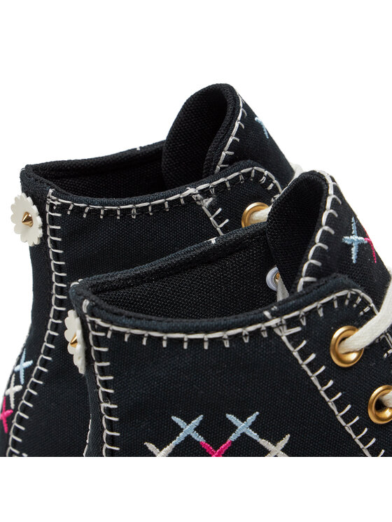 Converse Converse Trampki Chuck Taylor All Star Lift Crafted Stitching Platform Hi A08731C Czarny