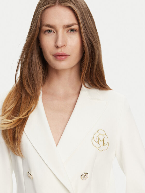 Marella Marella Marynarka Baiocco 2513911024 Biały Slim Fit