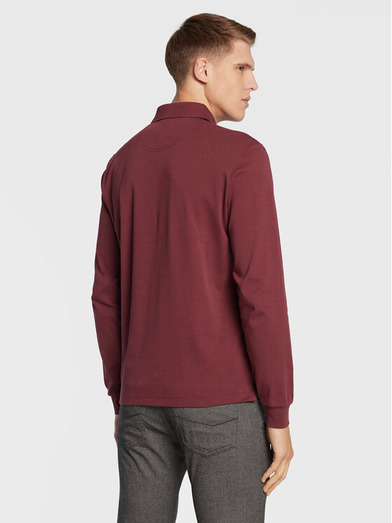 Pierre Cardin Pierre Cardin Polo 30104/000/3005 Bordowy Regular Fit