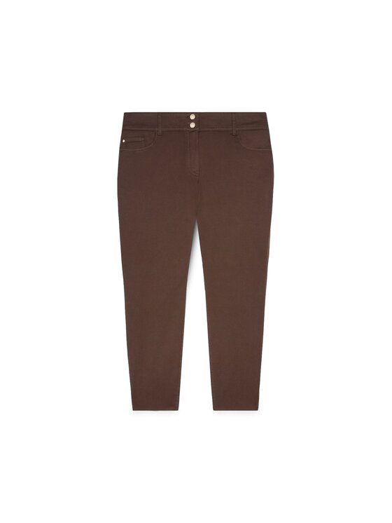 Fiorella Rubino Fiorella Rubino Spodnie materiałowe P713T005196N022 Brązowy Skin Fit
