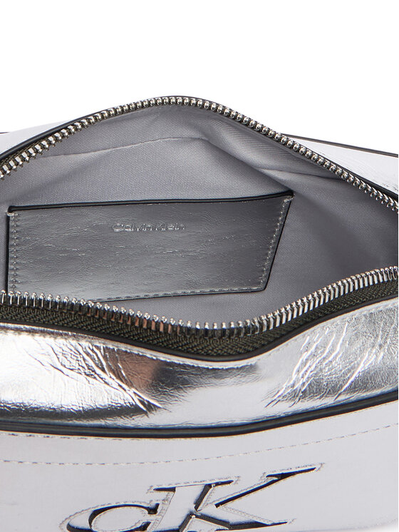 Calvin Klein Calvin Klein Τσάντα Bold Ck Outline Mtl Camera Bag LV04F3896G Ασημί