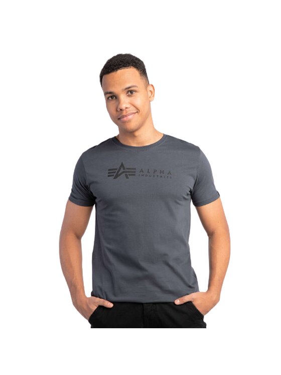Alpha Industries Alpha Industries T-Shirt Alpha Label T 2 Pack 118534-412 Šedá Classic Fit