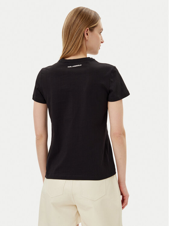 KARL LAGERFELD KARL LAGERFELD Tričko A2W17120 Čierna Regular Fit
