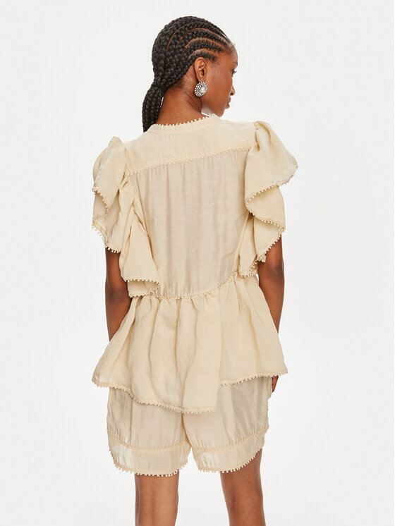 Munthe Munthe Majica Ufolia 242101624232 Bež Loose Fit
