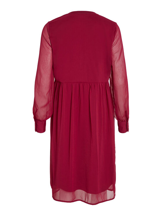 Vila Vila Kleid für den Alltag Falia 14084475 Rot Regular Fit