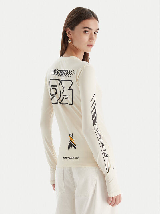 Patrizia Pepe Patrizia Pepe Halenka 2M4517/J357-J4Q2 Écru Regular Fit