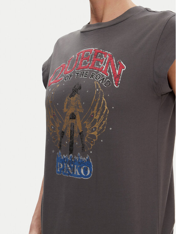PINKO PINKO T-Shirt Marrakech 104603 A2DA Szary Regular Fit