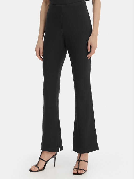 Calvin Klein Pantaloni din material LV044B223G Negru Flare Fit