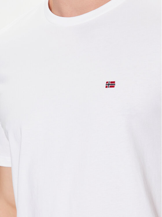 Napapijri Napapijri T-Shirt Salis NP0A4H8D Biały Regular Fit