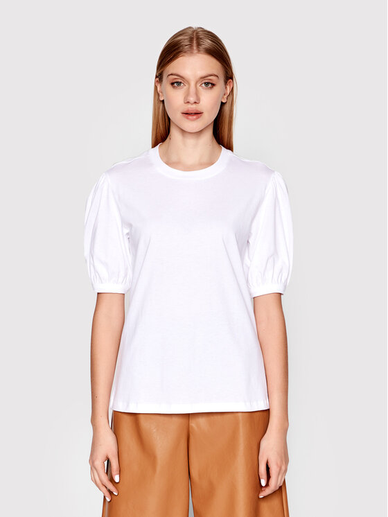 Sisley Sisley Blúzka 3I1XL100C Biela Regular Fit