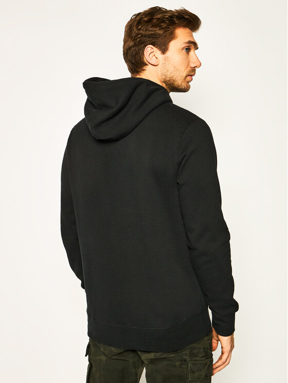 HUF HUF Sweatshirt Essentials OG Logo PF00099 Schwarz Regular Fit
