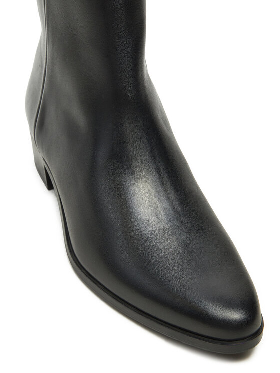 Tommy Hilfiger Tommy Hilfiger Боти Low Cowboy Flat Leather FW0FW08103 Черен